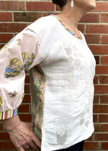 Load image into Gallery viewer, Berserk  Lacey embroidered vintage mix top M