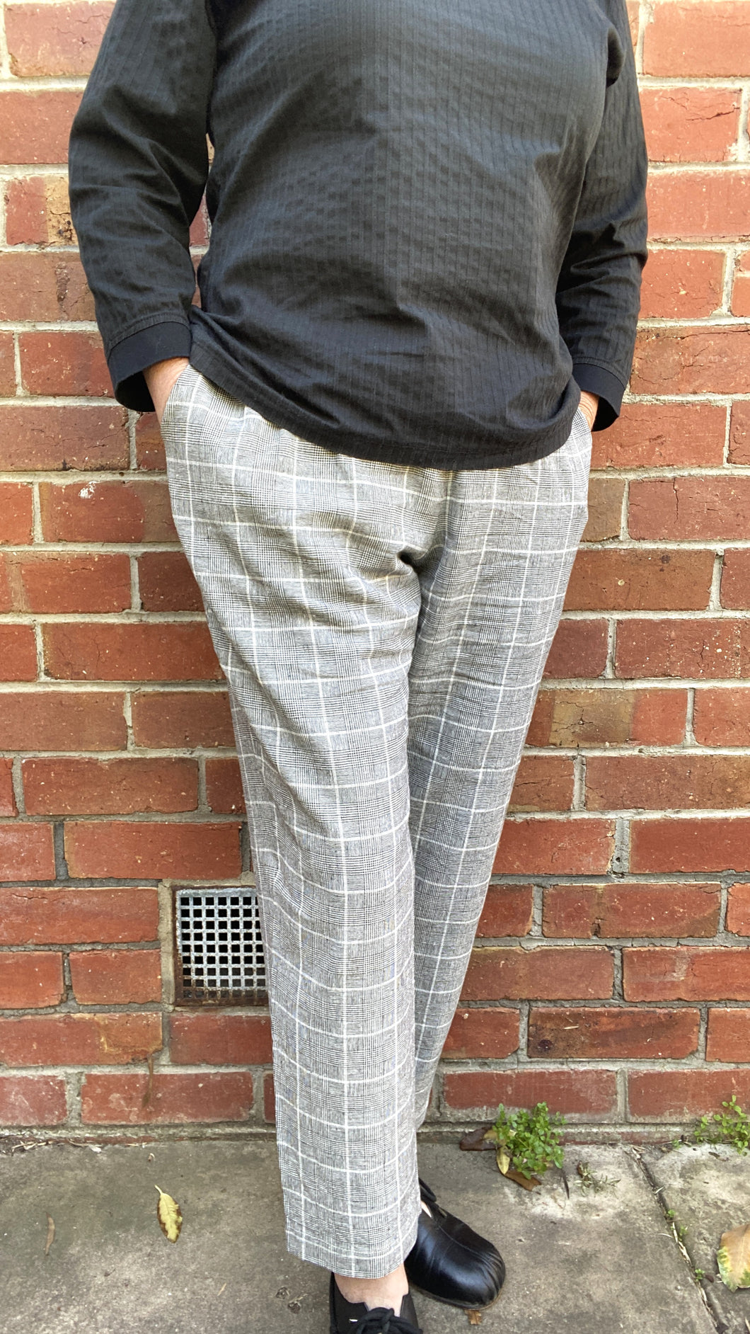 Berserk POWales checked Cotton linen blend pants
