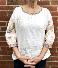 Load image into Gallery viewer, Berserk  Lacey embroidered vintage mix top M
