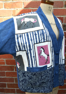 Berserk Mid century Horses Kimono jacket