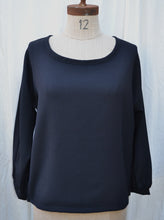 Load image into Gallery viewer, Berserk Black Wool crepe Gather top