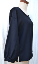 Load image into Gallery viewer, Berserk Black Wool crepe Gather top