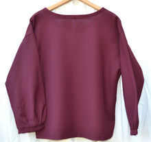 Load image into Gallery viewer, Berserk Burgundy Wool crepe Gather top