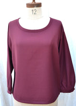 Load image into Gallery viewer, Berserk Burgundy Wool crepe Gather top