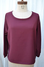 Load image into Gallery viewer, Berserk Burgundy Wool crepe Gather top