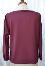 Load image into Gallery viewer, Berserk Burgundy Wool crepe Gather top