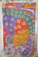 Load image into Gallery viewer, Aboriginal Art Tea Towel - Green Budgerigar dreaming
