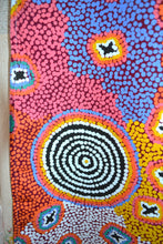 Load image into Gallery viewer, Aboriginal Art Tea Towel - Green Budgerigar dreaming
