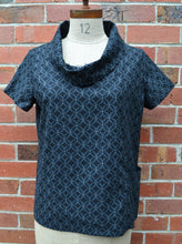 Load image into Gallery viewer, Berserk Roll neck top in Black Japanese Lattice