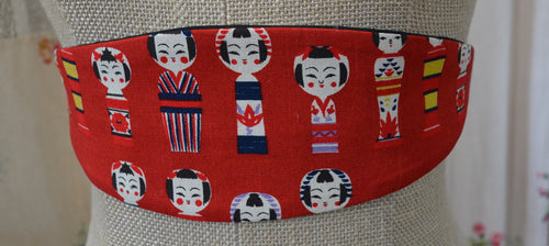 Berserk Red Kokeshi doll Obi Belt