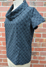 Load image into Gallery viewer, Berserk Roll neck top in Black Japanese Lattice