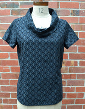 Load image into Gallery viewer, Berserk Roll neck top in Black Japanese Lattice