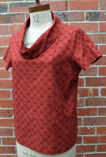 Load image into Gallery viewer, Berserk Roll neck top in Rust Japanese Lattice