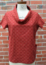 Load image into Gallery viewer, Berserk Roll neck top in Rust Japanese Lattice