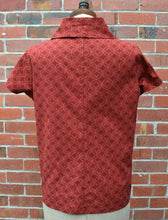 Load image into Gallery viewer, Berserk Roll neck top in Rust Japanese Lattice