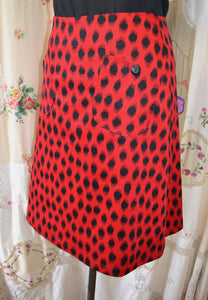 Berserk Ladybird Red cotton stretch pocket skirt