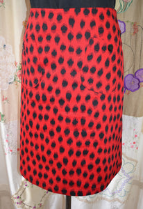 Berserk Ladybird Red cotton stretch pocket skirt