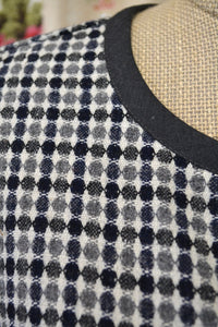 Berserk Kite top Grid spot Grey Wool flannel