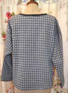 Berserk Kite top Grid spot Grey Wool flannel