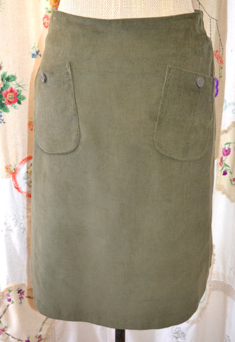 Berserk Khaki  cord pocket skirt with lining