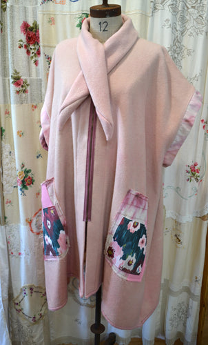 Happy Hare Pink reworked Blanket jacket