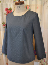Load image into Gallery viewer, Berserk Black pin stripe full length sleeves Keyhole Top