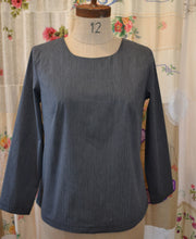 Load image into Gallery viewer, Berserk Black pin stripe full length sleeves Keyhole Top
