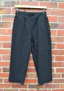 Berserk Black pinstripe viscose band pants