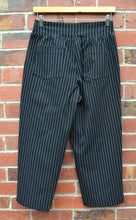Load image into Gallery viewer, Berserk Black pinstripe viscose band pants