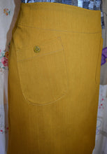 Load image into Gallery viewer, Berserk Mustard Ochre stretch pocket skirt