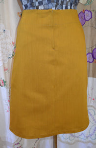 Berserk Mustard Ochre stretch pocket skirt