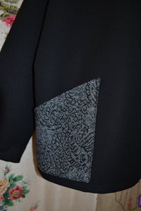 Berserk Kite top Black Wool flannel