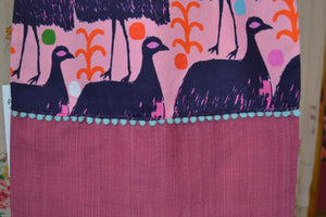 Berserk Emu print by Doops dusty pink scarf