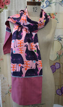 Load image into Gallery viewer, Berserk Emu print by Doops dusty pink scarf