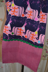 Berserk Emu print by Doops dusty pink scarf