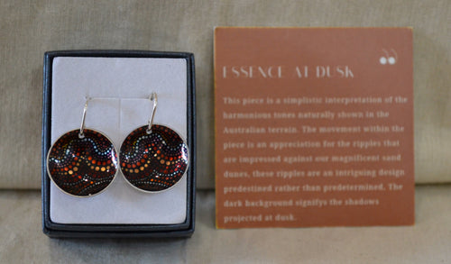 Erin K Floral Aboriginal domed ear rings