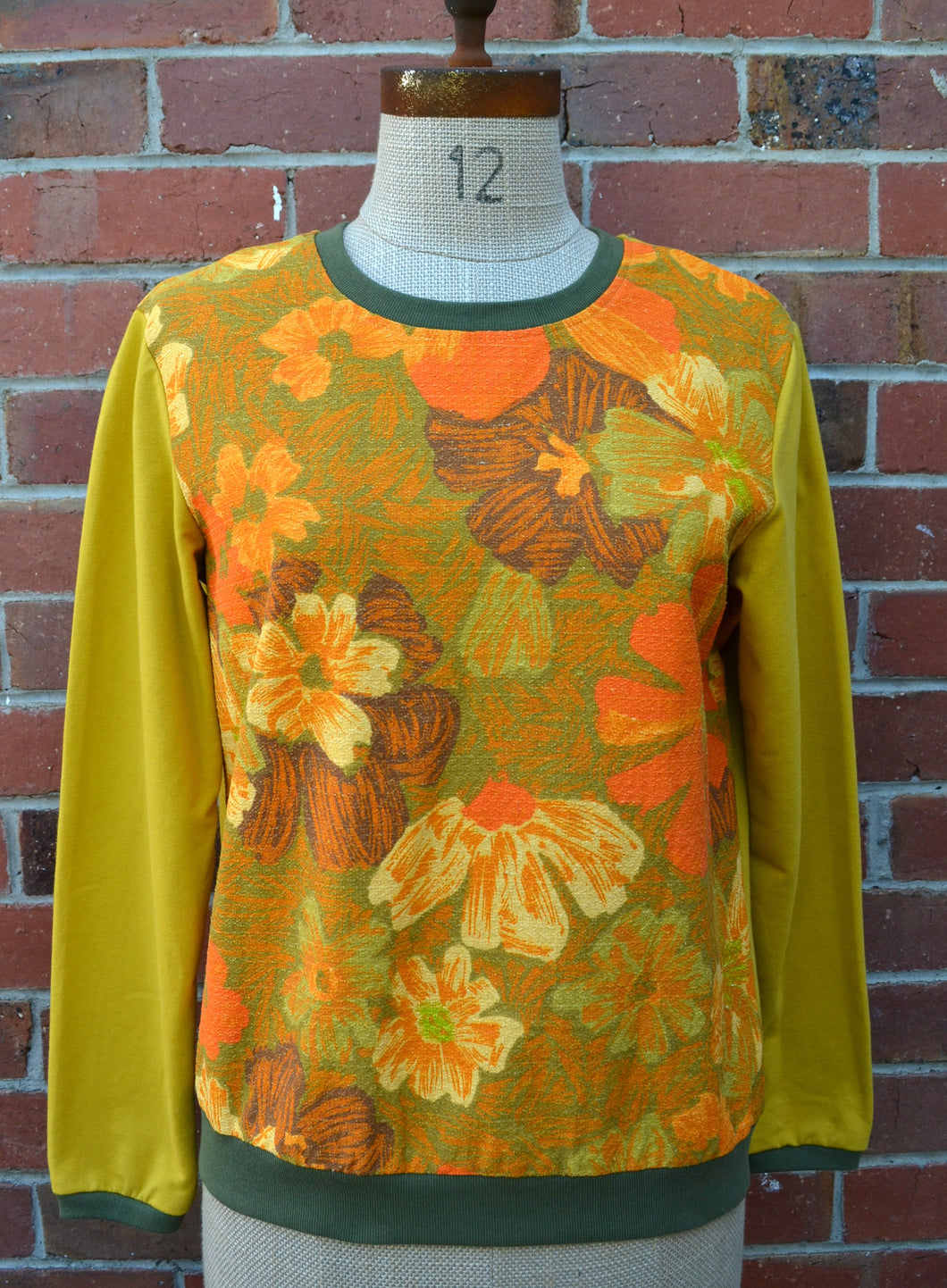 Berserk Sunshine floral Barkcloth panel top