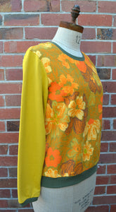 Berserk Sunshine floral Barkcloth panel top