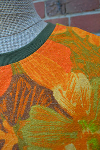 Berserk Sunshine floral Barkcloth panel top