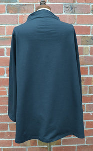 Berserk Points tunic in Charcoal cotton French terry