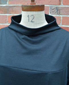 Berserk Points tunic in Charcoal cotton French terry