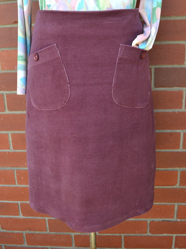 Berserk  Dusty  Pink corduroy pocket skirt with lining