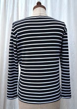 Load image into Gallery viewer, Berserk  Black &amp; White stripe Long sleeve T Shirt