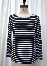Load image into Gallery viewer, Berserk  Black &amp; White stripe Long sleeve T Shirt
