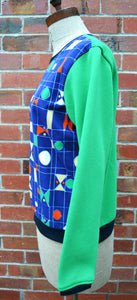 Berserk Vintage Geometric Green Fleecy top