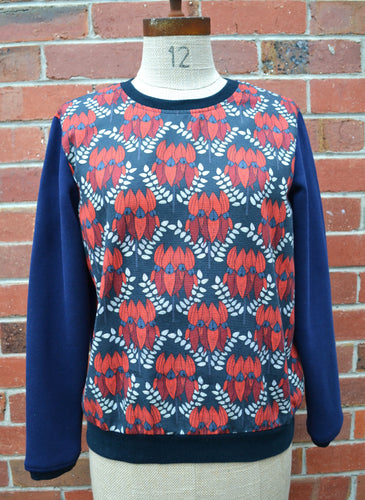 Berserk Desert Pea Cotton and Fleecy top