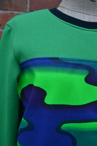 Berserk Linda Jackson panel Green Fleecy top
