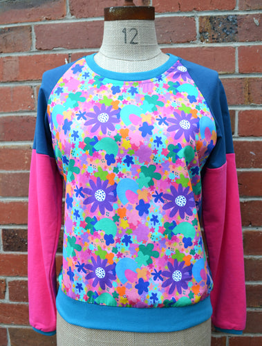 Berserk Happy Floral raglan top