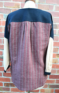 Berserk Aboriginal Bark painting upcycled Tunic S