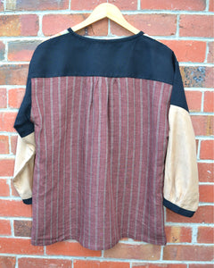 Berserk Aboriginal Bark painting upcycled Tunic S